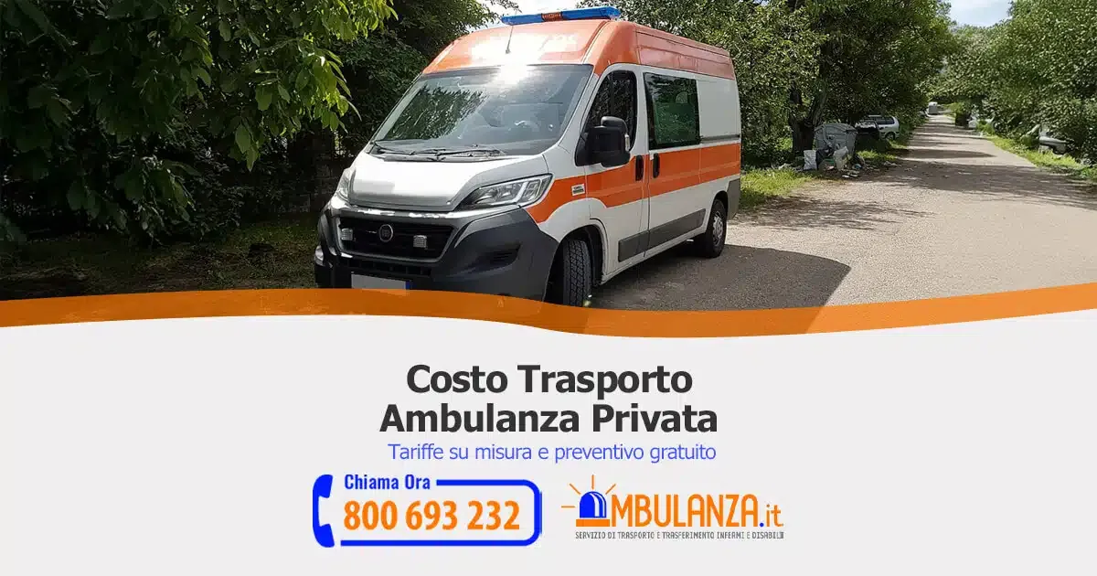 banner costo trasporto ambulanza privata