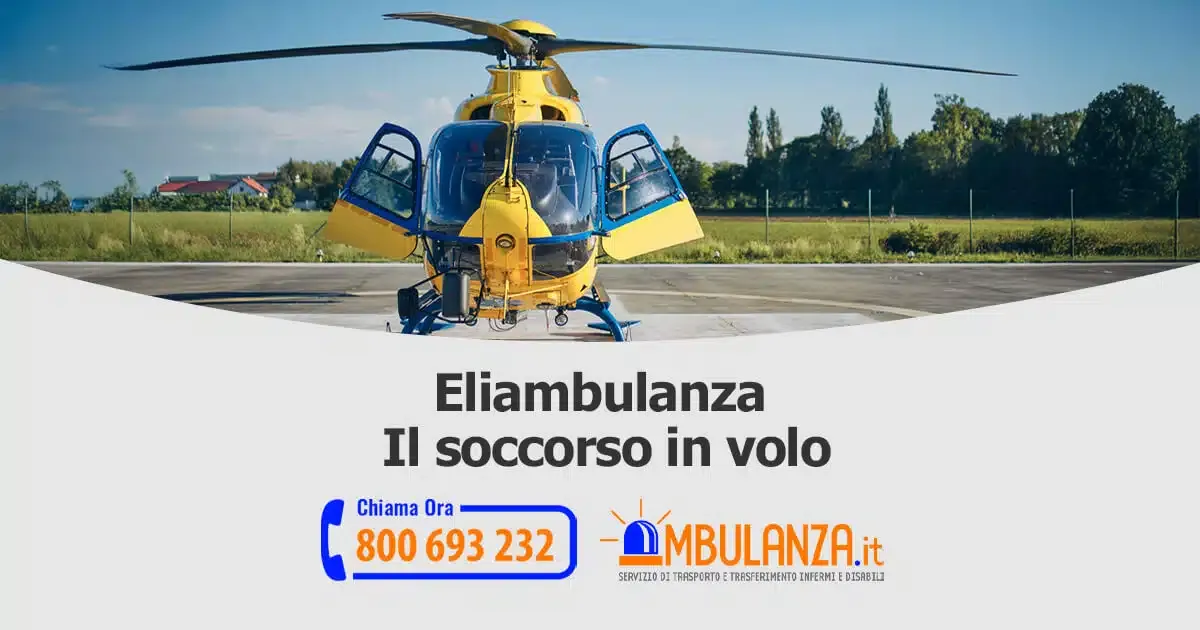Eliambulanza gialla su pista, soccorso aereo veloce.