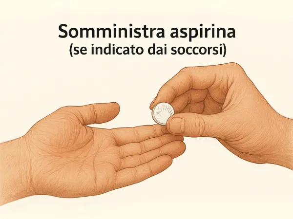 Mani che passano aspirina, pronto soccorso