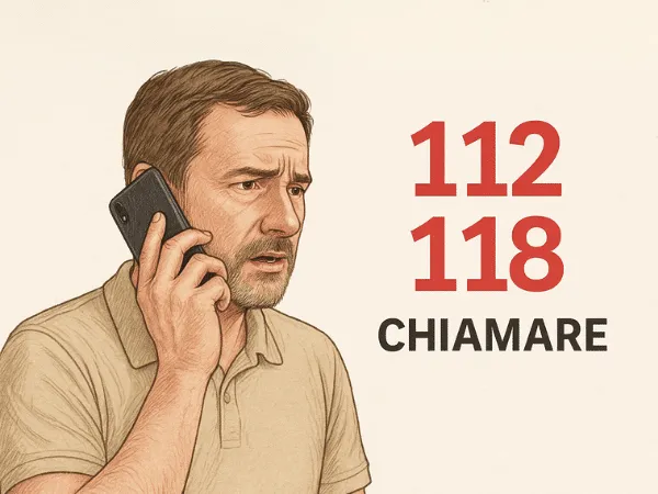 Uomo chiama emergenze 112 e 118.
