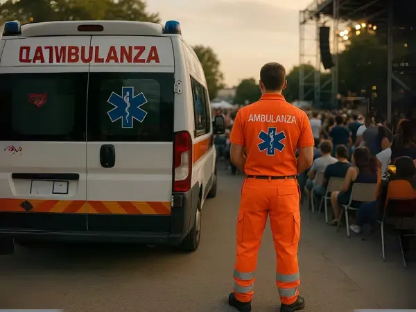 Ambulanza a noleggio con autista e soccorritori
